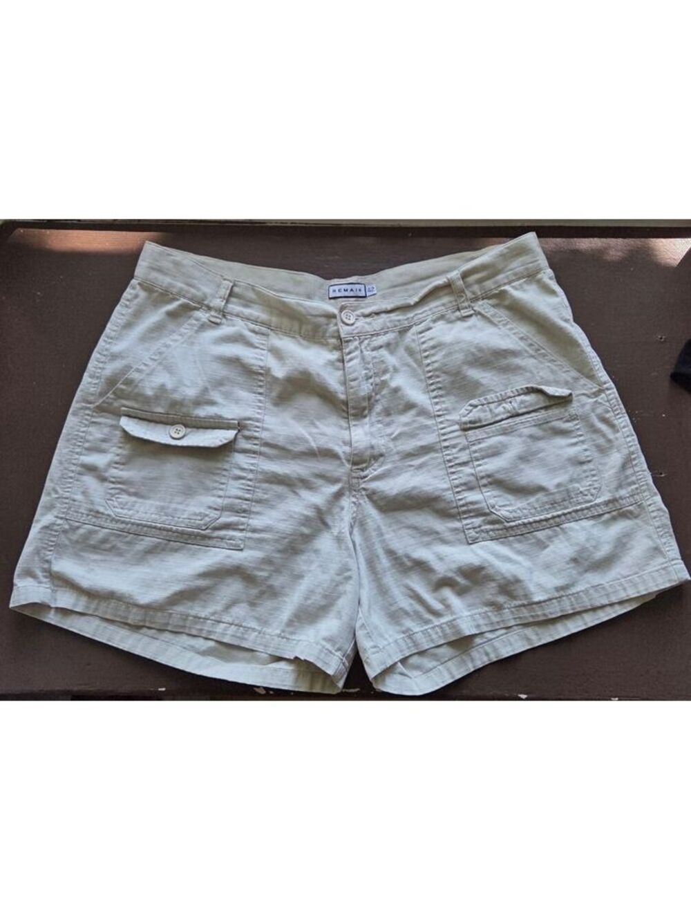 Remain Gorpcore Beige Utility Shorts 100% Cotton Women’s Size 42 Cargo Style